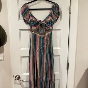 Free People Colorful Striped Maxi Dress